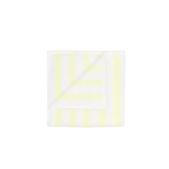 Handtuch -ARTO- Farbe White/Transparent Yellow - Größe 50 x 100 cm, breite Streifen