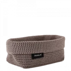 Häkelkorb -TELA- Farbe Taupe - Größe L