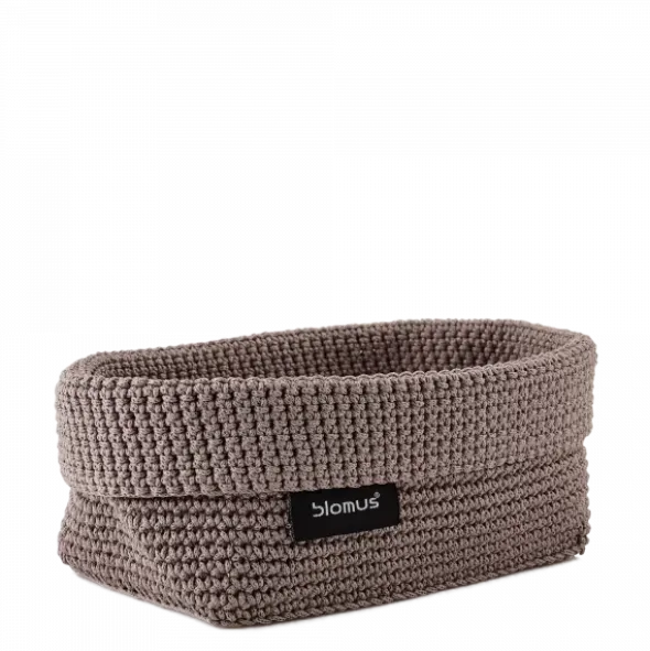 Häkelkorb -TELA- Farbe Taupe - Größe L