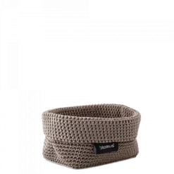 Häkelkorb -TELA- Farbe Taupe - Größe M