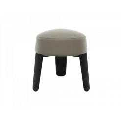 Hocker -KUON- Stoff Boucla Farbe Shitake, oak black stained