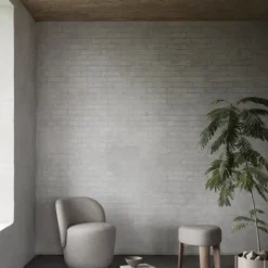 Hocker -KUON- Stoff Socia, Farbe Desert, oak nature