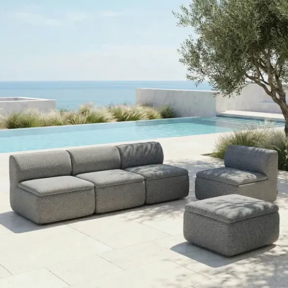 Hocker Modul -GROVA- Farbe Zinc