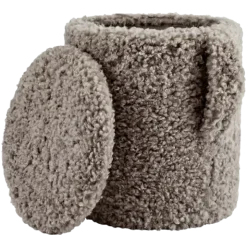 Hocker -TEDDY- Farbe Espresso, mit Stauraum