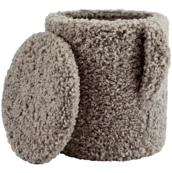 Hocker -TEDDY- Farbe Espresso, mit Stauraum