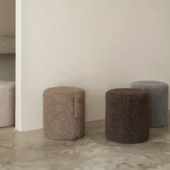 Hocker -TEDDY- Farbe Moonbeam
