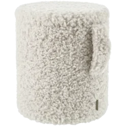 Hocker -TEDDY- Farbe Moonbeam, mit Stauraum