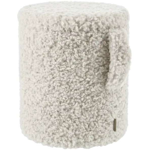 Hocker -TEDDY- Farbe Moonbeam, mit Stauraum