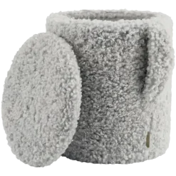 Hocker -TEDDY- Farbe Sharkskin, mit Stauraum