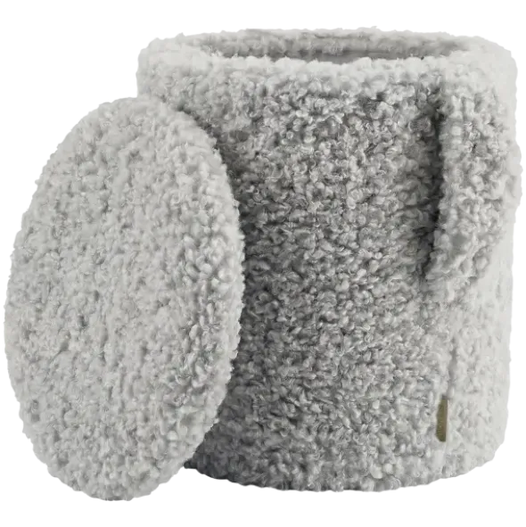 Hocker -TEDDY- Farbe Sharkskin, mit Stauraum