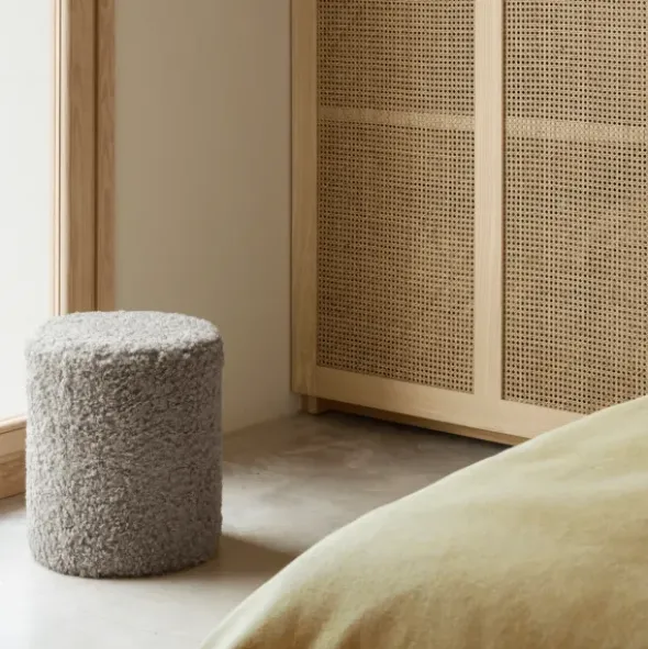 Hocker -TEDDY- Farbe Sharkskin