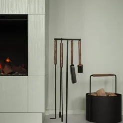 Kaminbesteck 5-tlg. -ASHI- Brown Oak