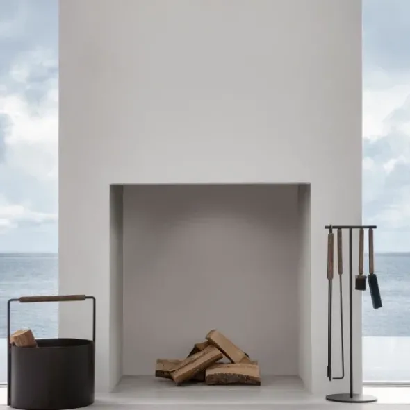 Kaminbesteck 5-tlg. -ASHI- Brown Oak