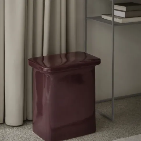 Keramikhocker -TOKI- Farbe Port - T-Shape