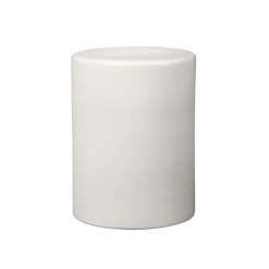 Keramik Hocker -TORU- Farbe Lily White - Form: Zylindrisch
