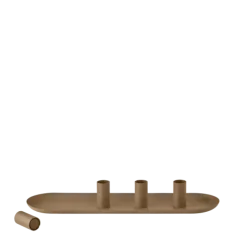 Kerzenhalter -LOHA- Farbe Amber Brown - Form: Oval