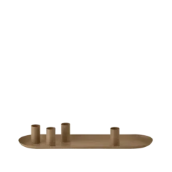 Kerzenhalter -LOHA- Farbe Amber Brown - Form: Oval