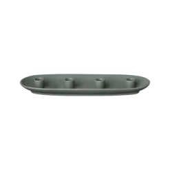 Kerzenhalter -VELA- Farbe Agave Green - Form Oval