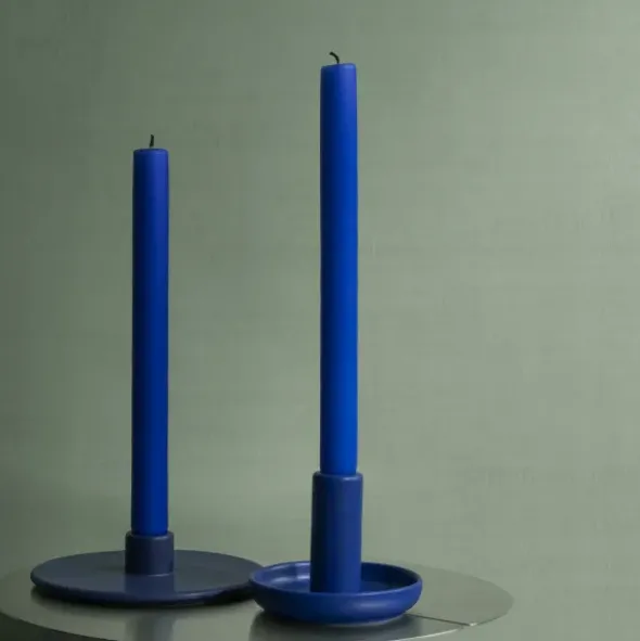 Kerzenhalter -VELA- Farbe Mazarine Blue - Größe S, Hoch