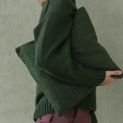 Kissenbezug -BOUCLE- Farbe Duck Green 40 x 40 cm