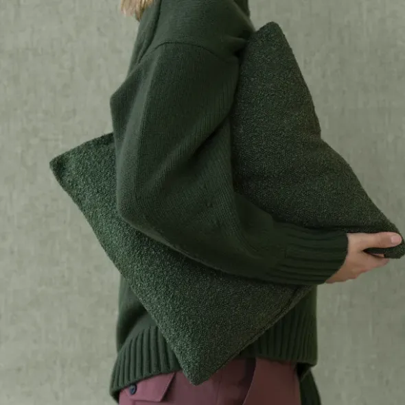 Kissenbezug -BOUCLE- Farbe Duck Green 50 x 50 cm