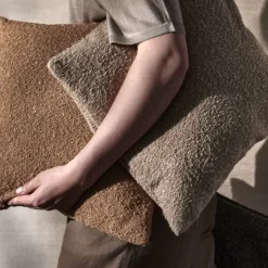 Kissenbezug -BOUCLE- Farbe Espresso 40 x 40 cm