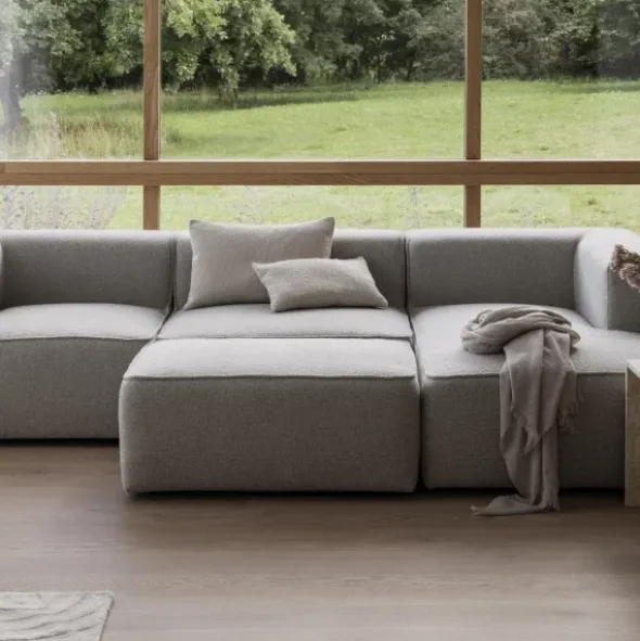 Kissenbezug -BOUCLE- Farbe Moonbeam 40 x 60 cm