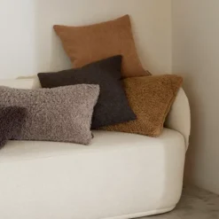 Kissenbezug -BOUCLE- Farbe Tan 50 x 50 cm