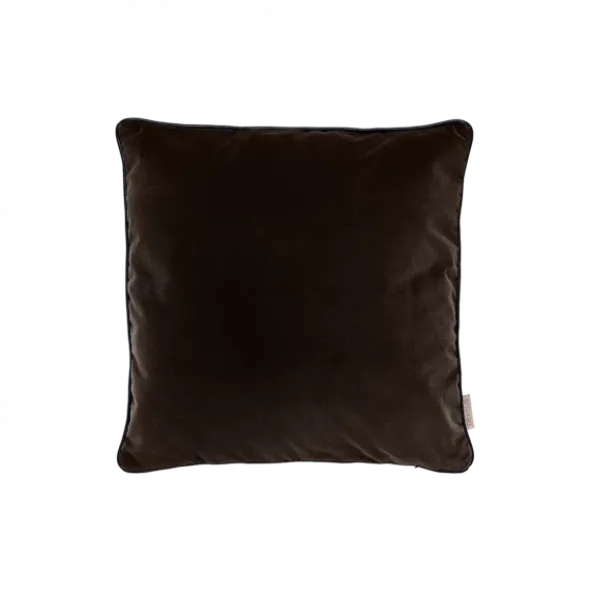 Kissenbezug -VELVET- Farbe Espresso - Größe 40 x 40 cm