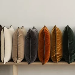 Kissenbezug -VELVET- Farbe Tan - Größe 40 x 40 cm