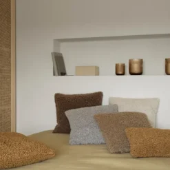 Kissenhülle -TEDDY- Farbe Tan - Größe 50 x 50 cm
