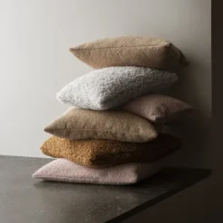 Kissenhülle -TEDDY- Farbe Tan - Größe 50 x 50 cm