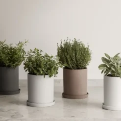 Kräutertopf -NONA- Farbe Pewter - Größe L