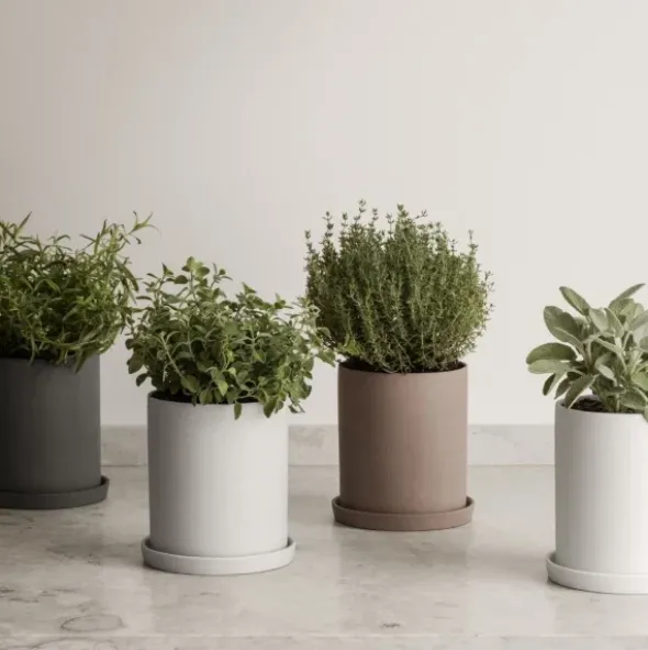 Kräutertopf -NONA- Farbe Pewter - Größe L