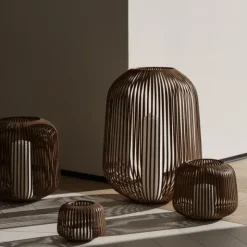 Laterne -LITO- Farbe Rusty Look - Größe M (inkl. innenliegendem Glaszylinder)