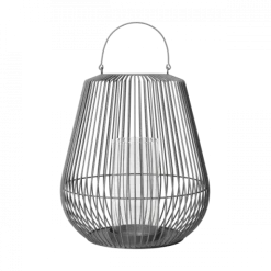 Laterne -NIDEA- Farbe Steel Gray - Größe S
