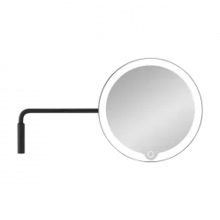 LED Kosmetikspiegel -MODO- Farbe Black, 5-fach Vergrößerung, mit Wandhalterung