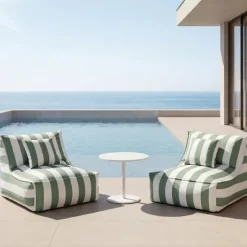 Lounger Chair -STAY- Farbe Duck Green-Lily White
