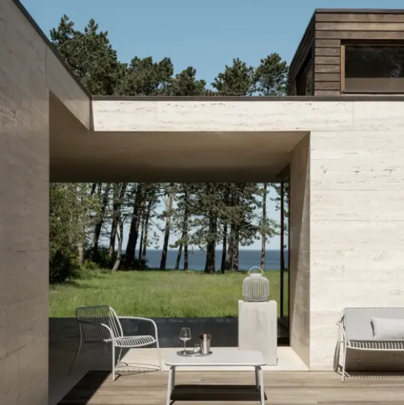 Loungesessel -YUA WIRE- Farbe Silk Gray