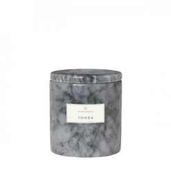 Marmor Duftkerze -FRABLE- Farbe Sharkskin - Größe Ø 10 cm, Duft: Tonga
