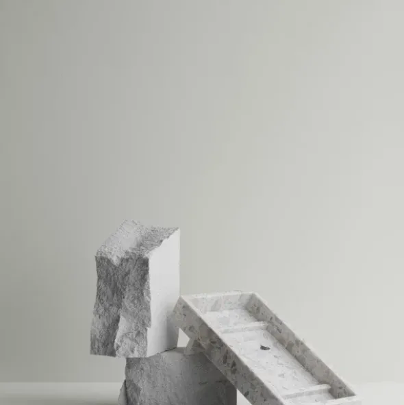 Marmor Tablett -ABENTO- Farbe Nimbus Cloud