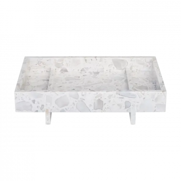 Marmor Tablett -ABENTO- Farbe Nimbus Cloud