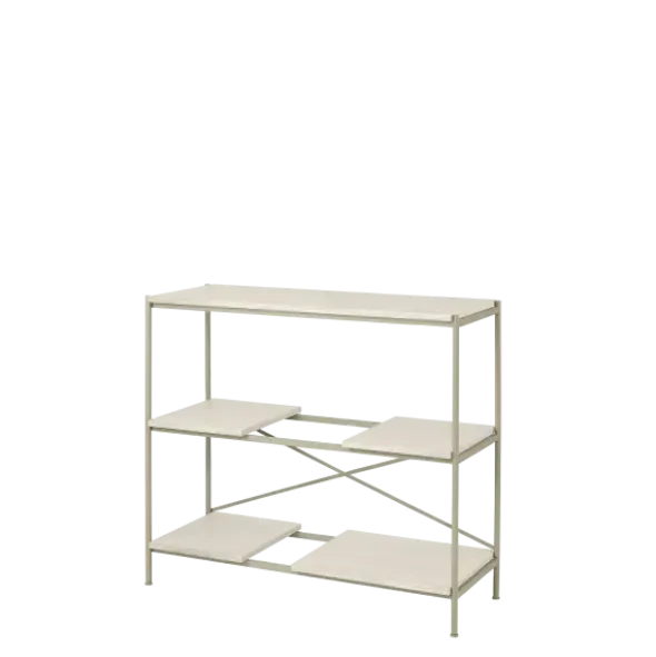 Metallregal -SUKOYA- Farbe Nomad, weiß geölt - Größe S, 104 x 92 cm