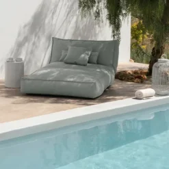 Outdoor-Bett -STAY- Farbe Cloud Bouclé - Größe 120 x 190 cm