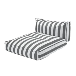 Outdoor-Bett -STAY- Farbe Lily White/Black - Größe 120 x 190 cm