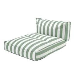 Outdoor-Bett -STAY- Farbe Lily White/Duck Green - Größe 120 x 190 cm