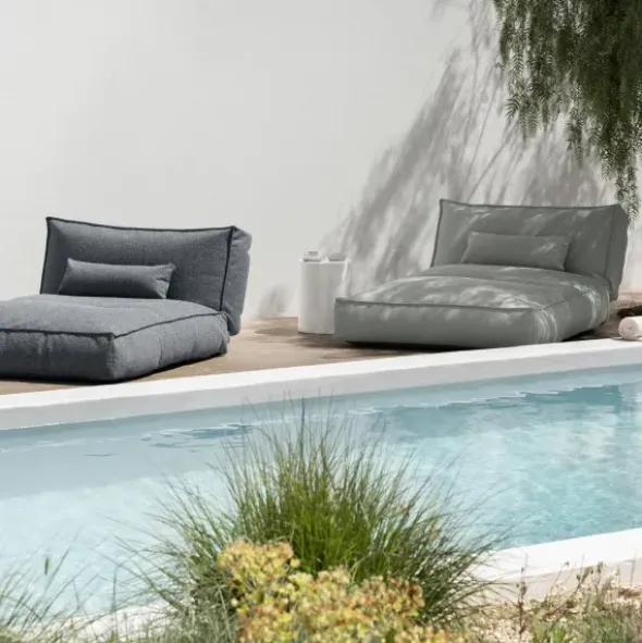 Outdoor-Kissen -STAY- Farbe Cloud Bouclé - Größe 60 x 25 cm