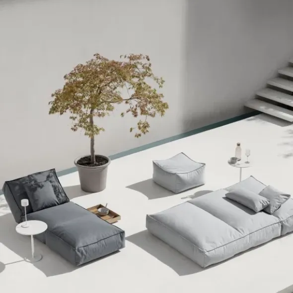 Outdoor-Lounger -STAY- Farbe Cloud - Größe 80 x 150 cm