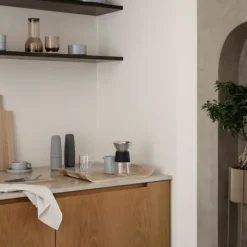 Pflanzgefäß mit Gestell -KENA- Farbe Mourning Dove - Größe 55 x 22 cm