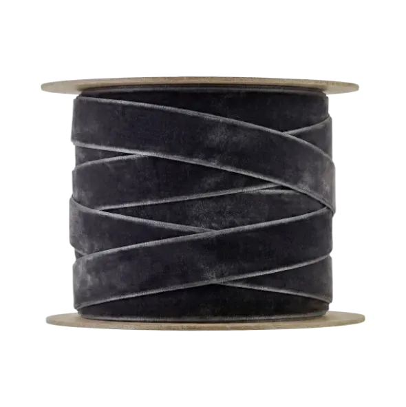Samt Geschenkband -JUHLA- Farbe Smoke - Größe S